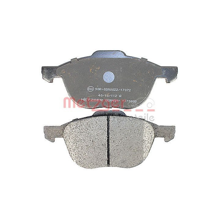 Stabdžių trinkelių rinkinys, diskinis stabdys METZGER 1170008