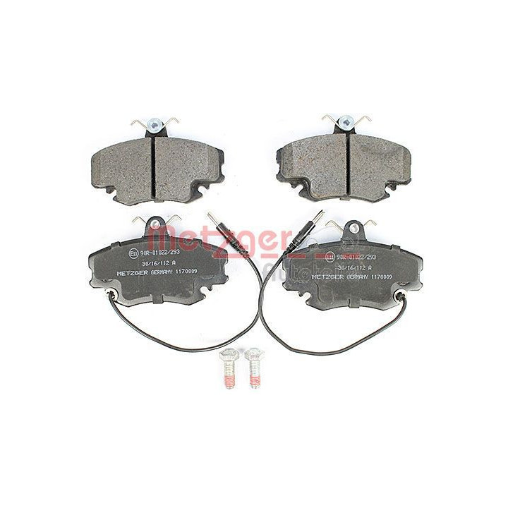 Stabdžių trinkelių rinkinys, diskinis stabdys METZGER 1170009