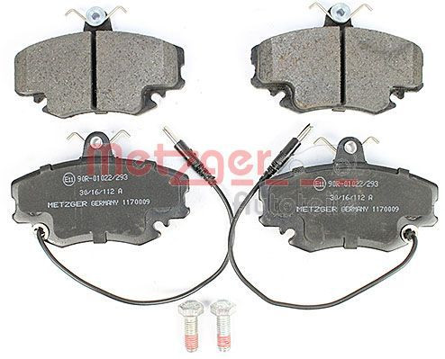 Stabdžių trinkelių rinkinys, diskinis stabdys METZGER 1170009