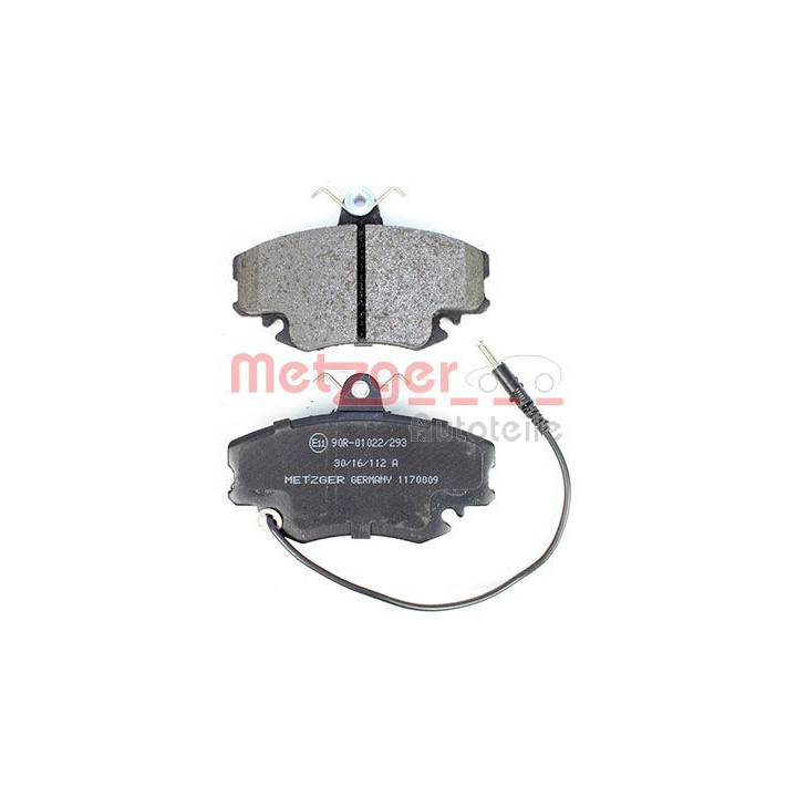 Stabdžių trinkelių rinkinys, diskinis stabdys METZGER 1170009