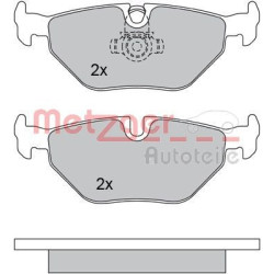 Stabdžių trinkelių rinkinys, diskinis stabdys METZGER 1170014
