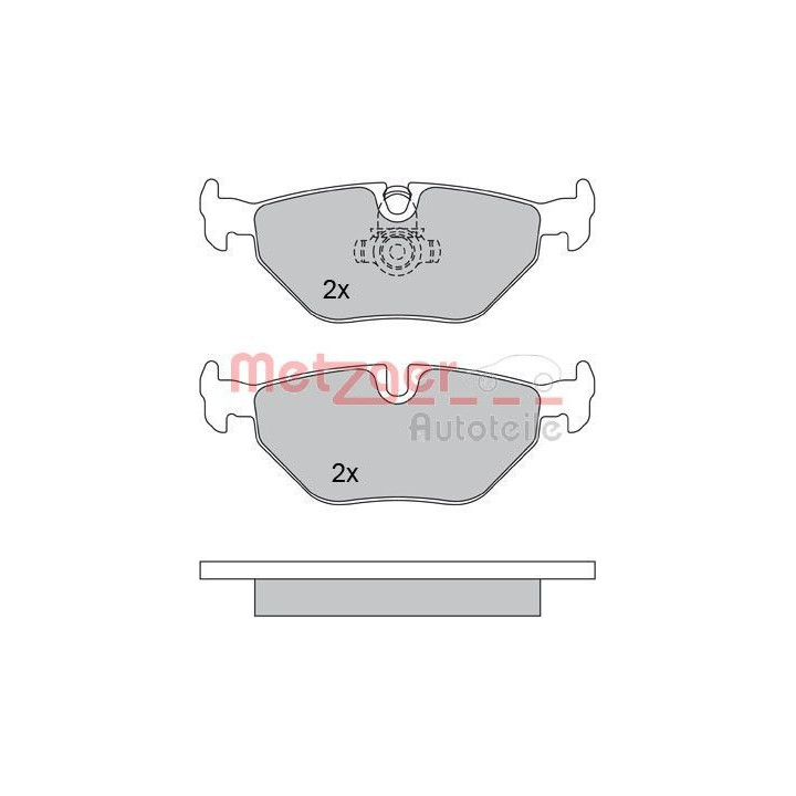 Stabdžių trinkelių rinkinys, diskinis stabdys METZGER 1170014