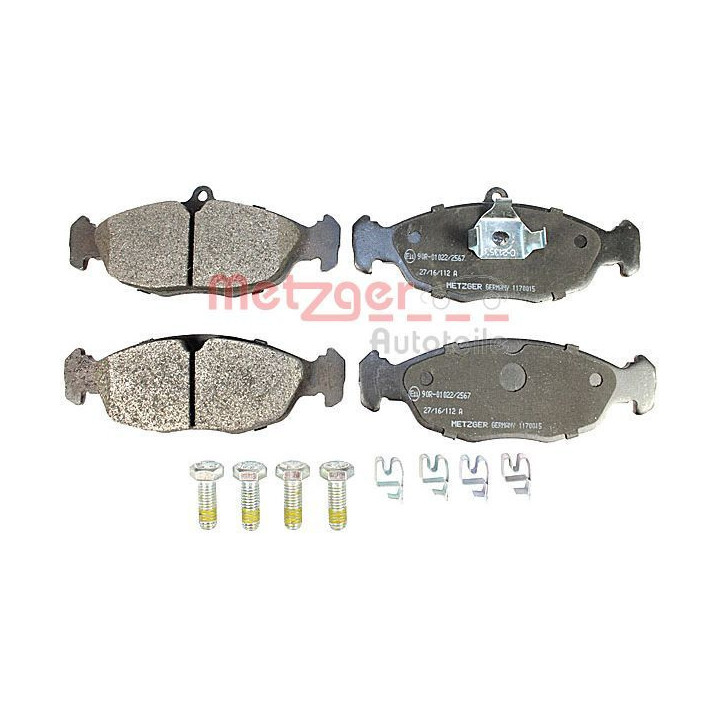 Stabdžių trinkelių rinkinys, diskinis stabdys METZGER 1170015