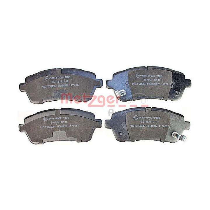 Stabdžių trinkelių rinkinys, diskinis stabdys METZGER 1170017