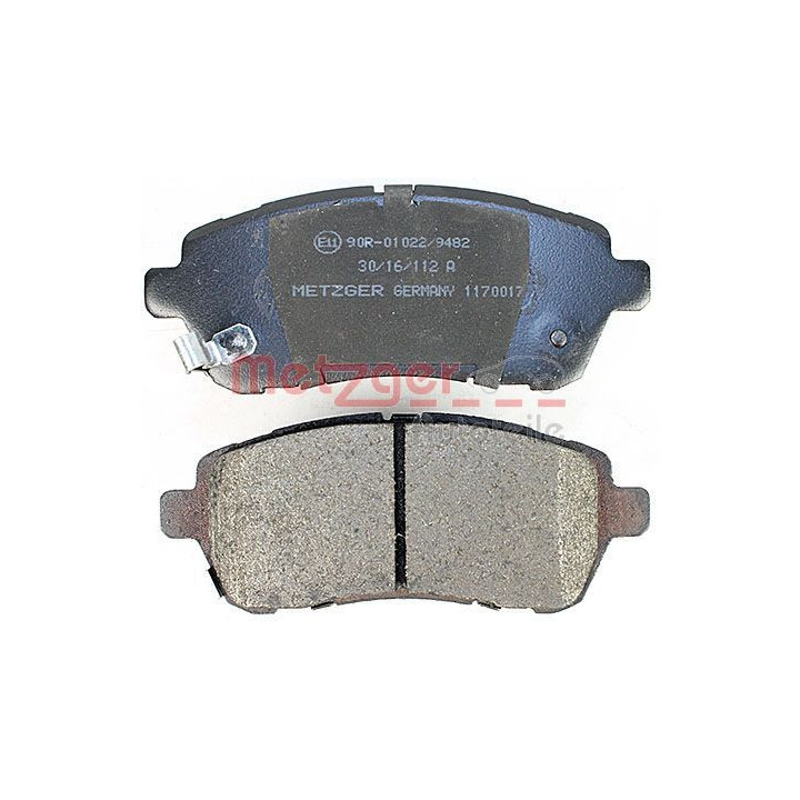 Stabdžių trinkelių rinkinys, diskinis stabdys METZGER 1170017