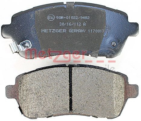 Stabdžių trinkelių rinkinys, diskinis stabdys METZGER 1170017