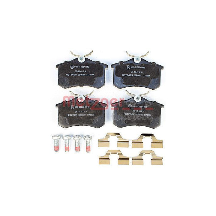 Stabdžių trinkelių rinkinys, diskinis stabdys METZGER 1170039