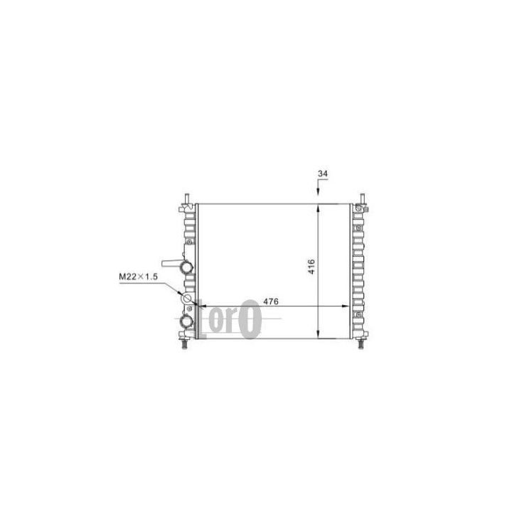 Radiatorius, variklio aušinimas ABAKUS 016-017-0027