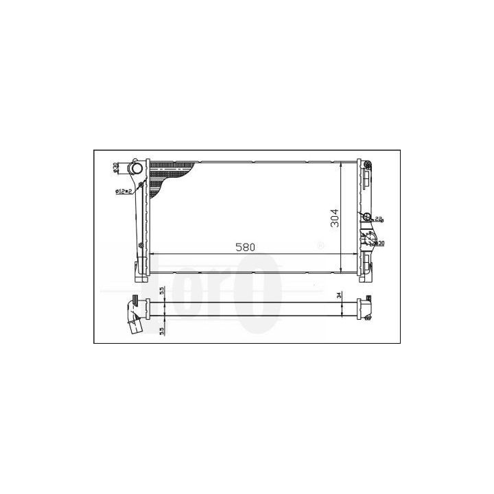 Radiatorius, variklio aušinimas ABAKUS 016-017-0053