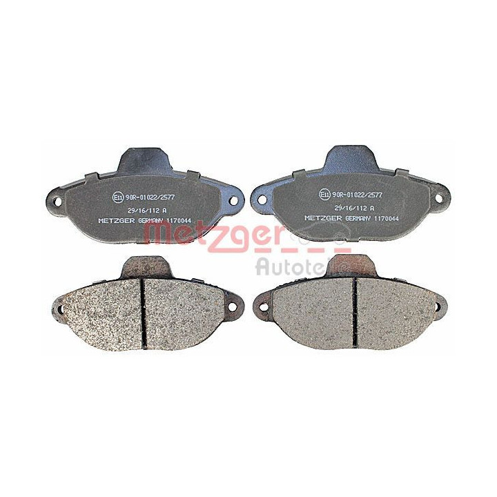 Stabdžių trinkelių rinkinys, diskinis stabdys METZGER 1170044