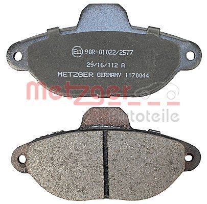 Stabdžių trinkelių rinkinys, diskinis stabdys METZGER 1170044