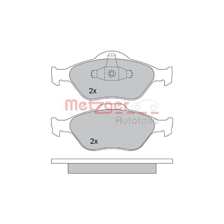 Stabdžių trinkelių rinkinys, diskinis stabdys METZGER 1170045