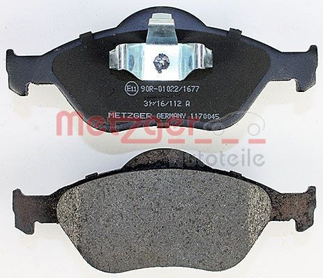 Stabdžių trinkelių rinkinys, diskinis stabdys METZGER 1170045