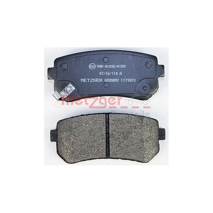 Stabdžių trinkelių rinkinys, diskinis stabdys METZGER 1170070