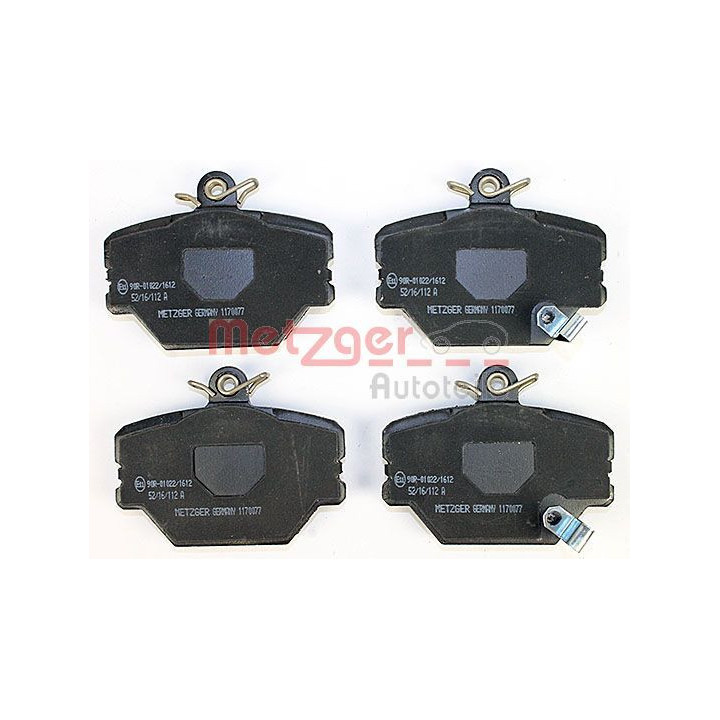 Stabdžių trinkelių rinkinys, diskinis stabdys METZGER 1170077