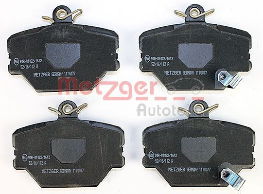 Stabdžių trinkelių rinkinys, diskinis stabdys METZGER 1170077