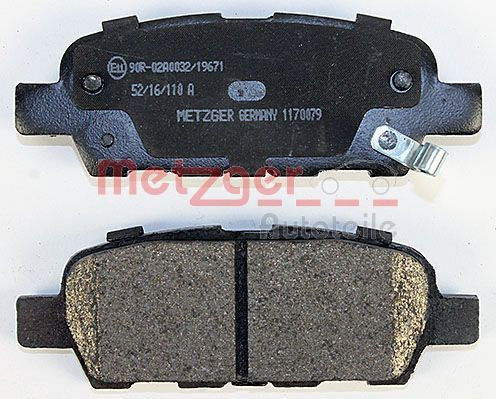 Stabdžių trinkelių rinkinys, diskinis stabdys METZGER 1170079