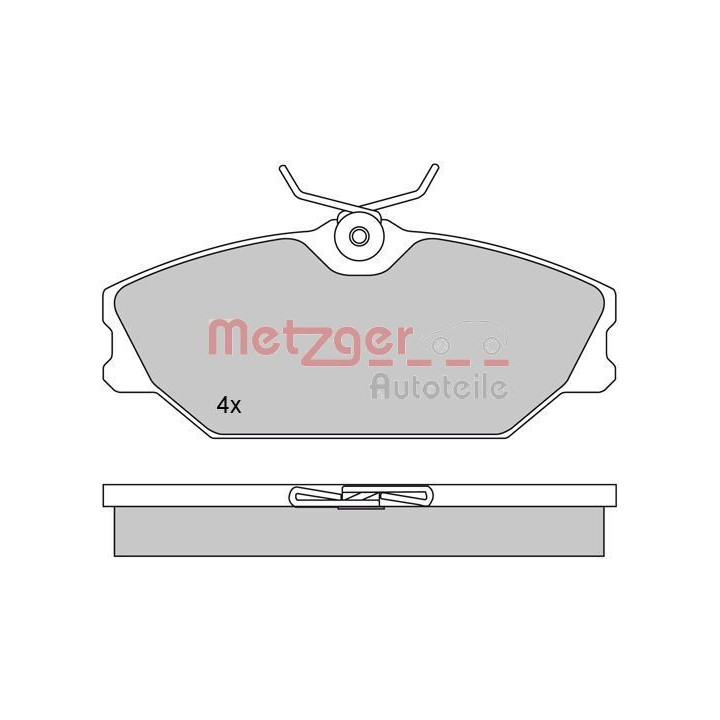 Stabdžių trinkelių rinkinys, diskinis stabdys METZGER 1170084