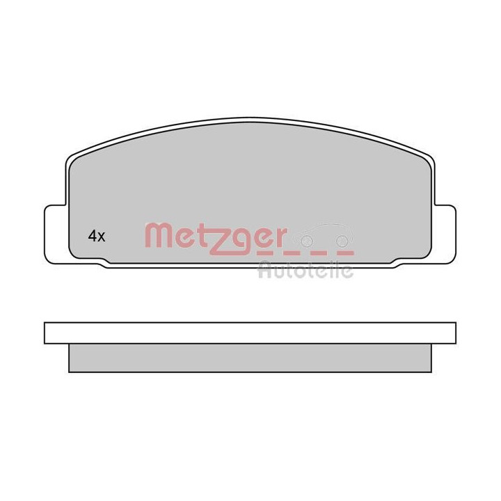 Stabdžių trinkelių rinkinys, diskinis stabdys METZGER 1170088