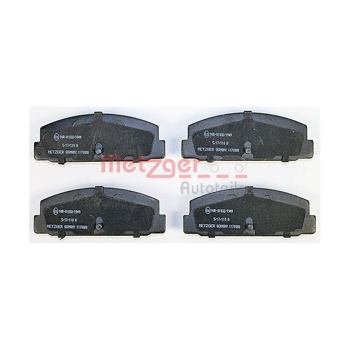 Stabdžių trinkelių rinkinys, diskinis stabdys METZGER 1170088