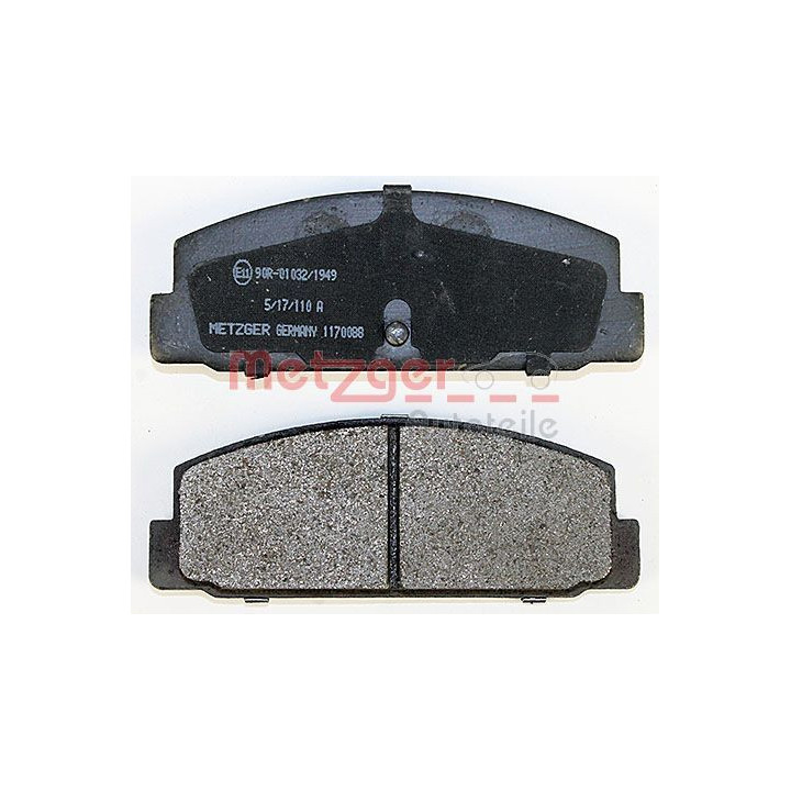 Stabdžių trinkelių rinkinys, diskinis stabdys METZGER 1170088