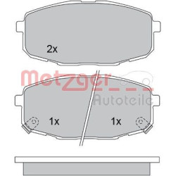 Stabdžių trinkelių rinkinys, diskinis stabdys METZGER 1170097