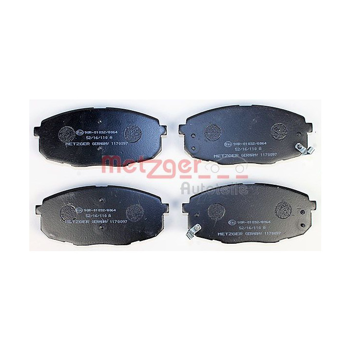 Stabdžių trinkelių rinkinys, diskinis stabdys METZGER 1170097