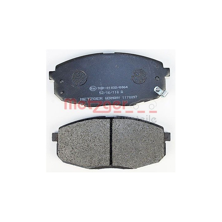 Stabdžių trinkelių rinkinys, diskinis stabdys METZGER 1170097