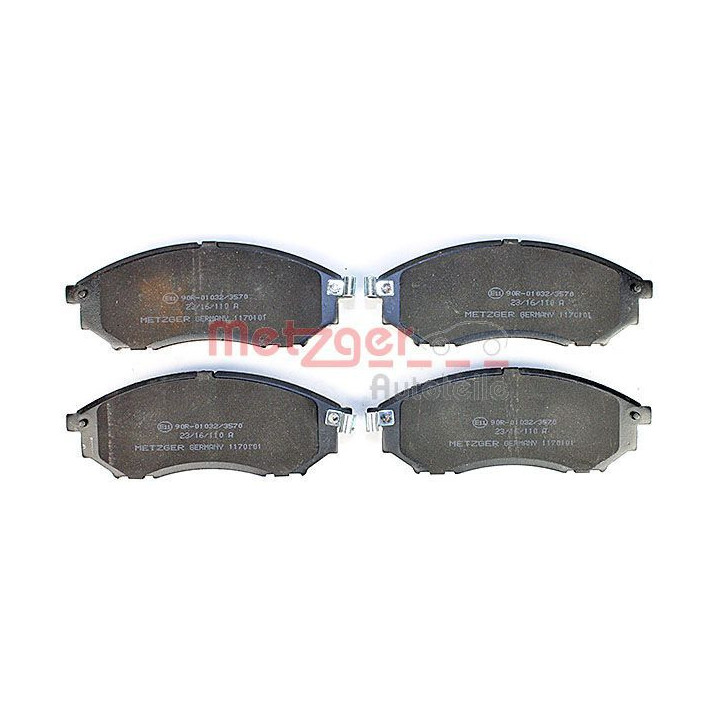 Stabdžių trinkelių rinkinys, diskinis stabdys METZGER 1170101