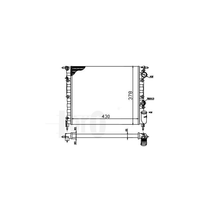 Radiatorius, variklio aušinimas ABAKUS 042-017-0018