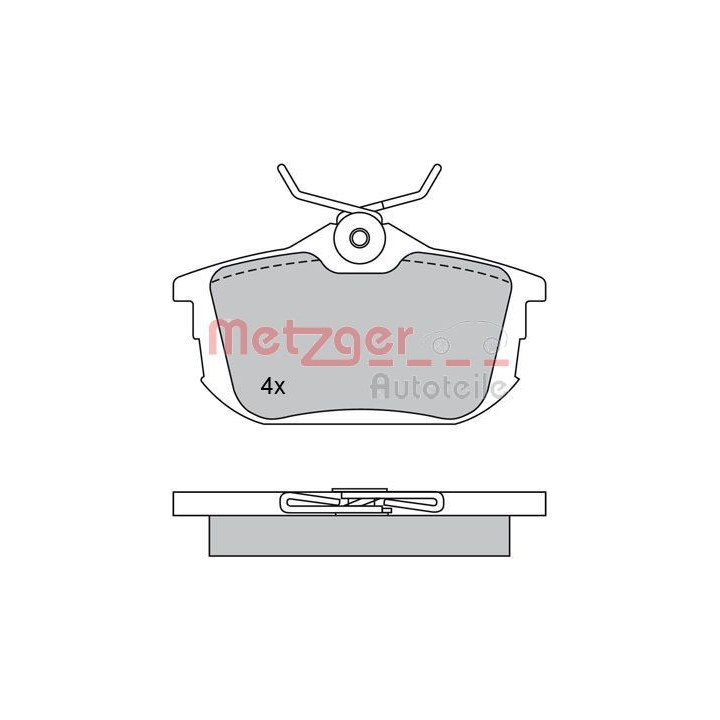 Stabdžių trinkelių rinkinys, diskinis stabdys METZGER 1170118
