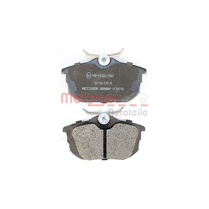 Stabdžių trinkelių rinkinys, diskinis stabdys METZGER 1170118