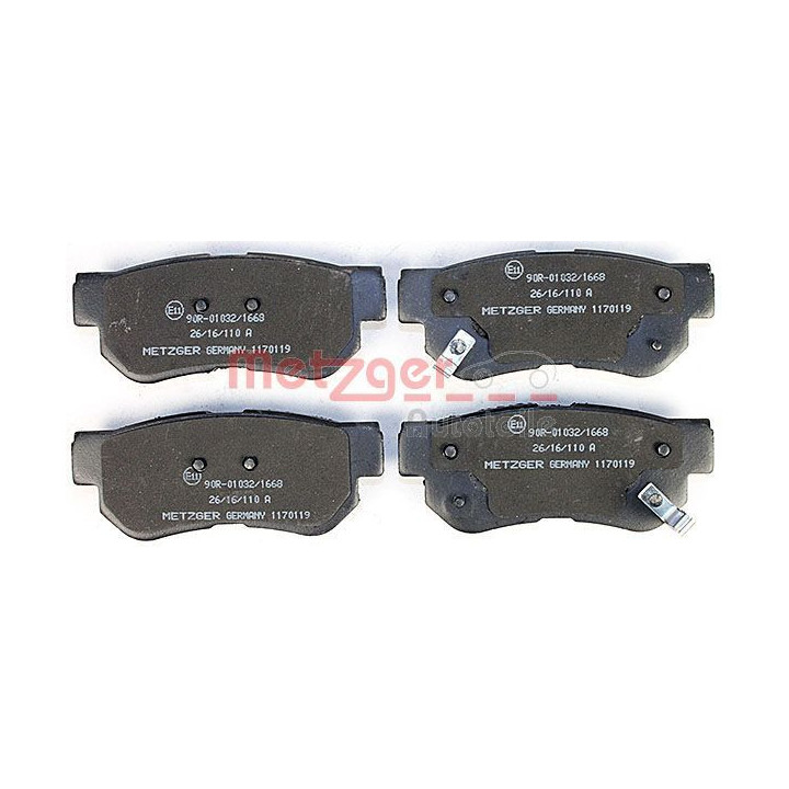 Stabdžių trinkelių rinkinys, diskinis stabdys METZGER 1170119