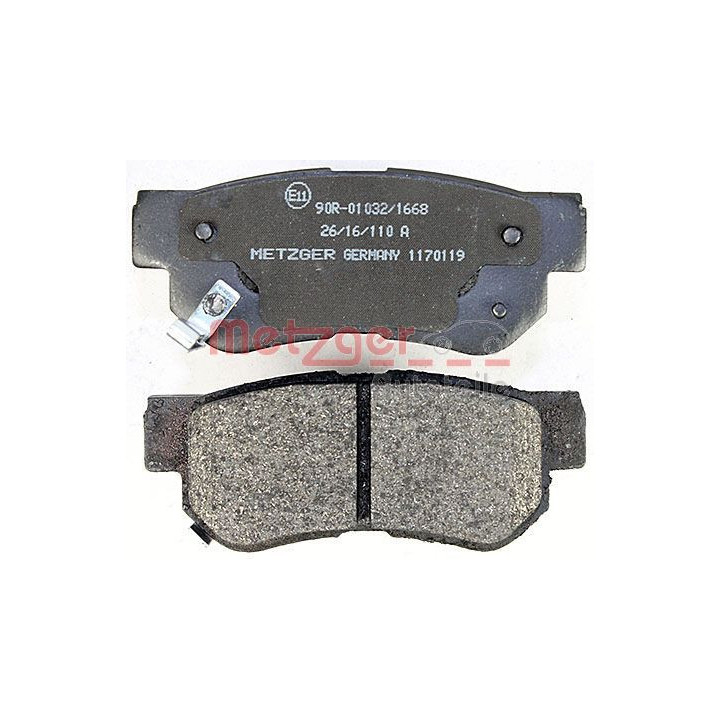 Stabdžių trinkelių rinkinys, diskinis stabdys METZGER 1170119