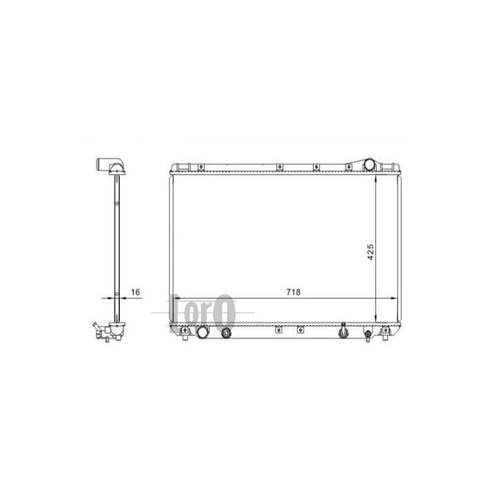 Radiatorius, variklio aušinimas ABAKUS 051-017-0021