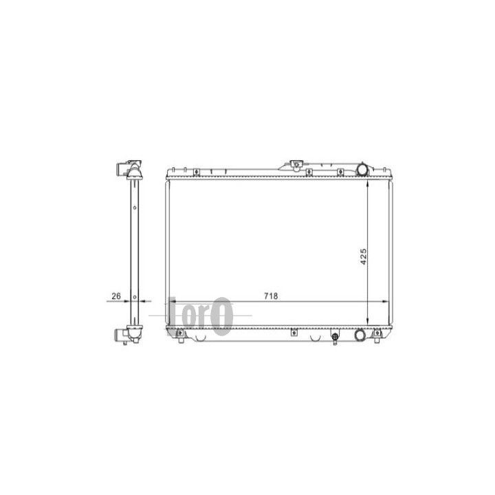 Radiatorius, variklio aušinimas ABAKUS 051-017-0036