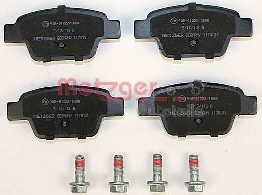 Stabdžių trinkelių rinkinys, diskinis stabdys METZGER 1170131