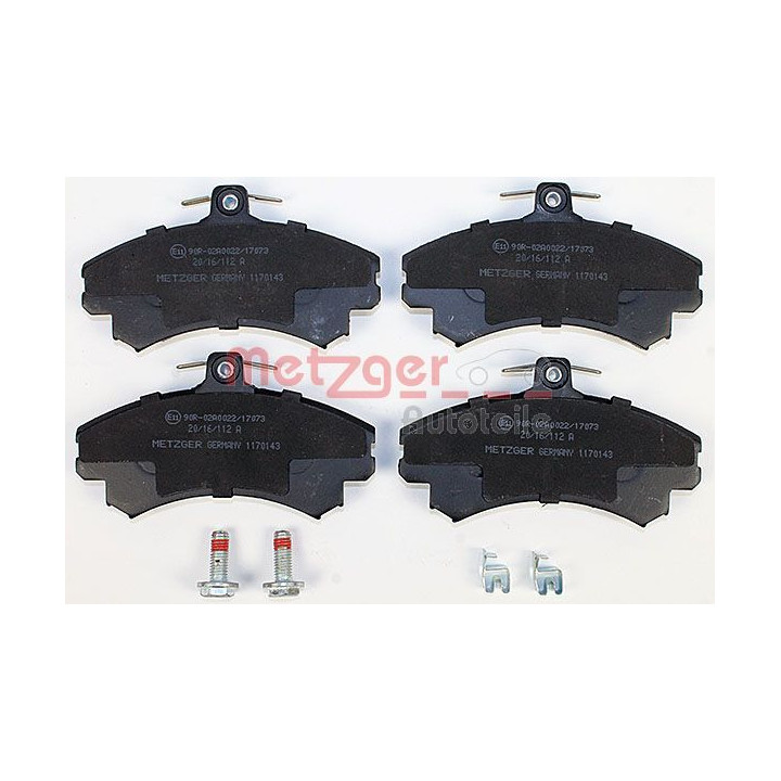 Stabdžių trinkelių rinkinys, diskinis stabdys METZGER 1170143