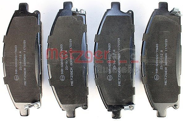 Stabdžių trinkelių rinkinys, diskinis stabdys METZGER 1170159