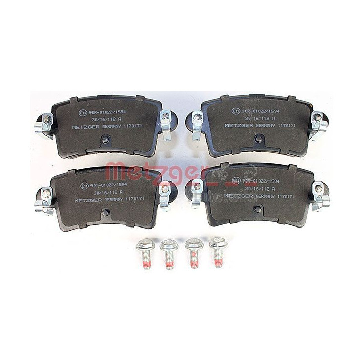 Stabdžių trinkelių rinkinys, diskinis stabdys METZGER 1170171