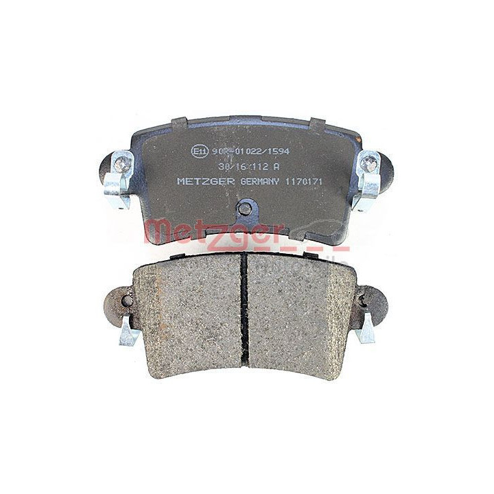 Stabdžių trinkelių rinkinys, diskinis stabdys METZGER 1170171