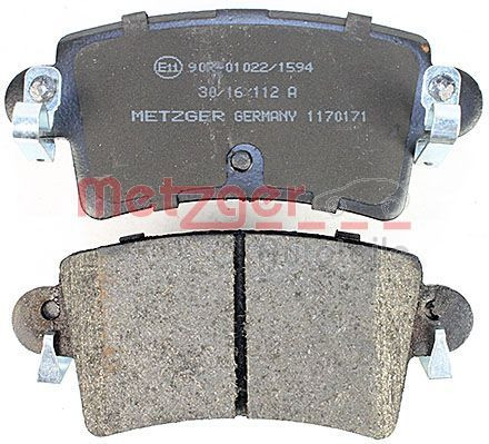 Stabdžių trinkelių rinkinys, diskinis stabdys METZGER 1170171