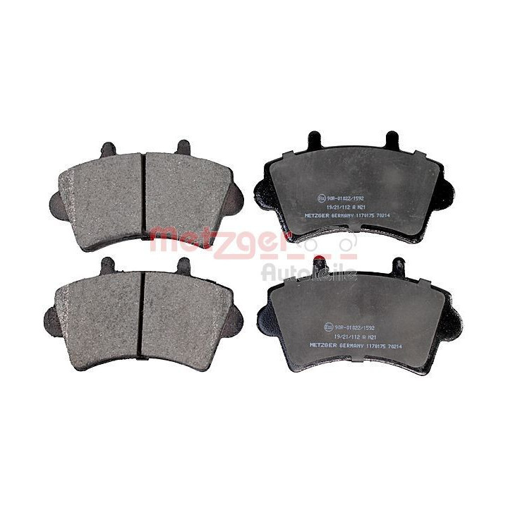 Stabdžių trinkelių rinkinys, diskinis stabdys METZGER 1170175