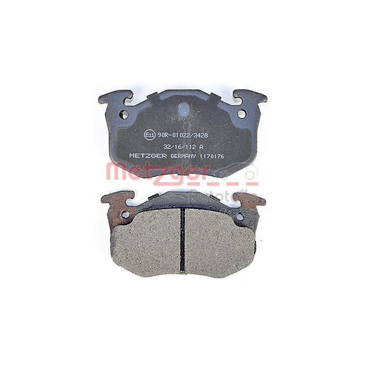 Stabdžių trinkelių rinkinys, diskinis stabdys METZGER 1170176