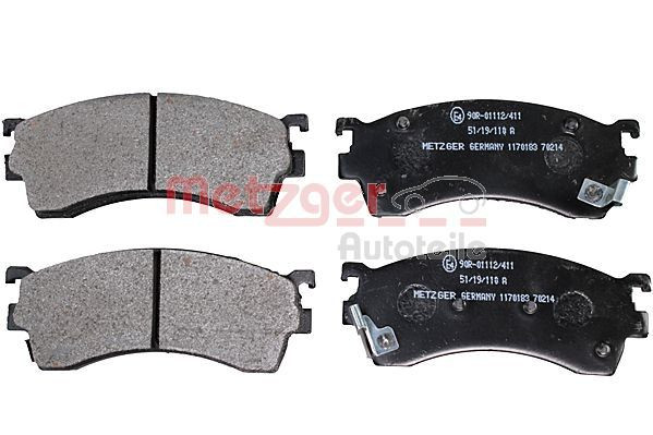 Stabdžių trinkelių rinkinys, diskinis stabdys METZGER 1170183