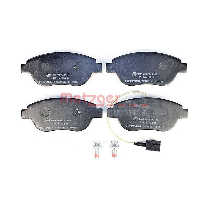 Stabdžių trinkelių rinkinys, diskinis stabdys METZGER 1170185