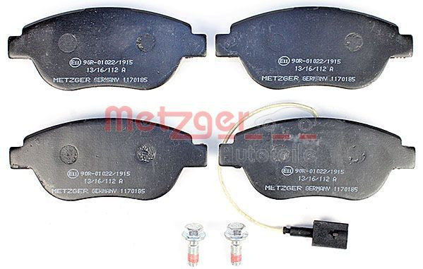 Stabdžių trinkelių rinkinys, diskinis stabdys METZGER 1170185