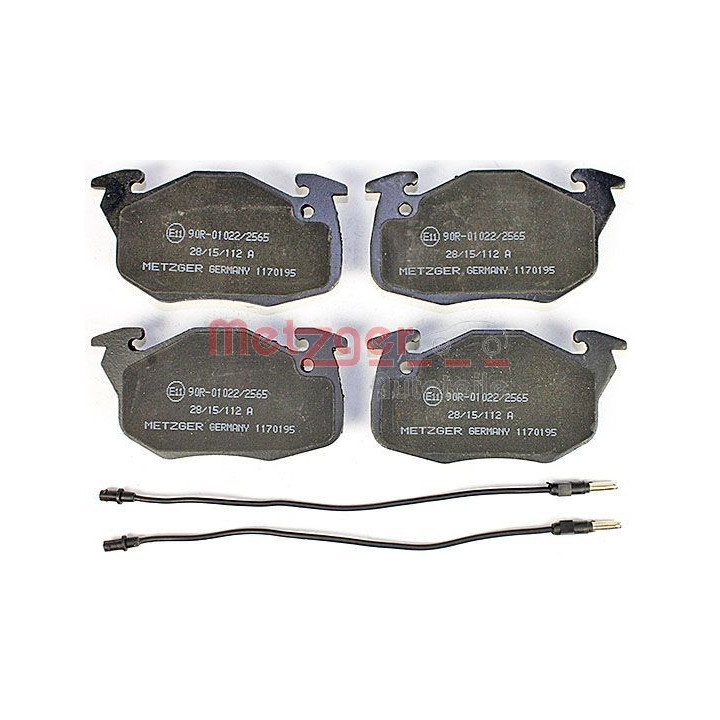 Stabdžių trinkelių rinkinys, diskinis stabdys METZGER 1170195