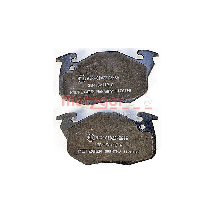 Stabdžių trinkelių rinkinys, diskinis stabdys METZGER 1170195