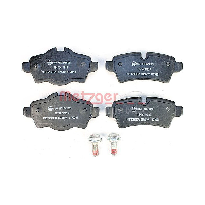 Stabdžių trinkelių rinkinys, diskinis stabdys METZGER 1170201